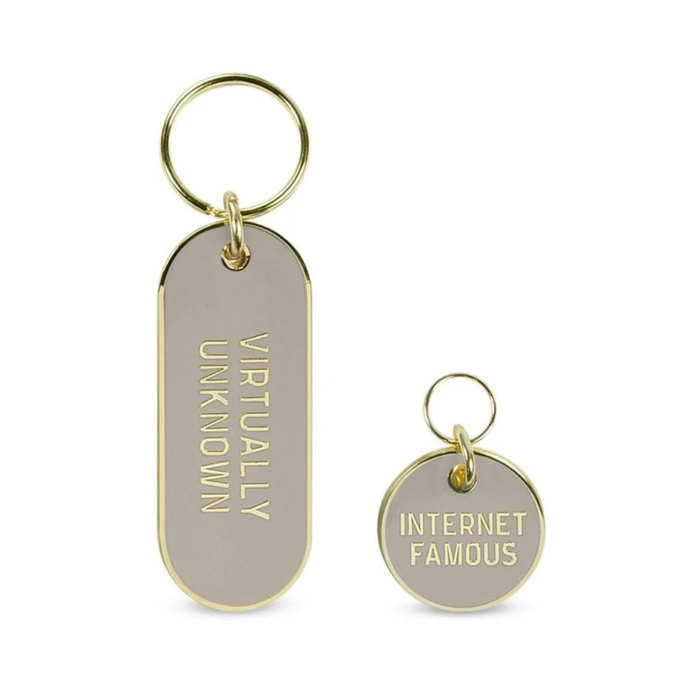 Key Chain and Pet Tag matching set- HOWLIGANS- Genuine Fred